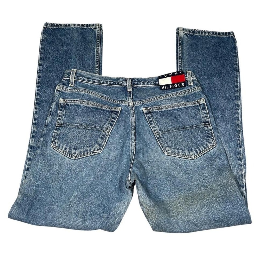 Vintage Tommy‎ Jeans Tommy Hilfiger High Rise Straight Leg Blue Denim Size 9/32